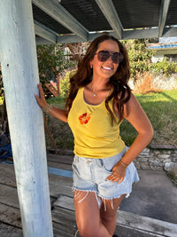 HIBISCUS RIBBED TANK