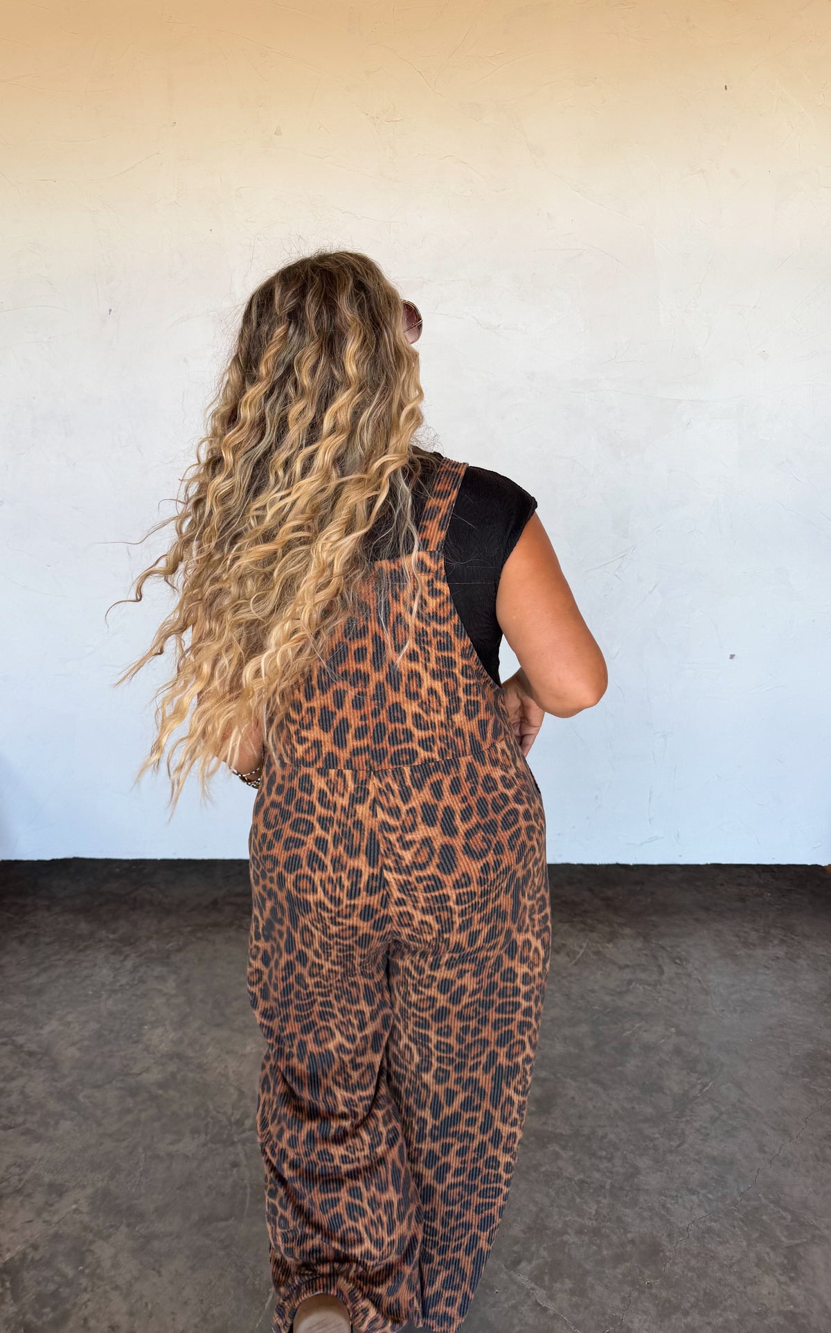 CHEETAH KARLI BOHO OVERALLS