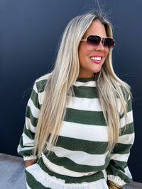 LET'S JUST LOUNGE STRIPE SET