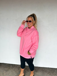 SPRING MOCK NECK POCKET PULLOVER