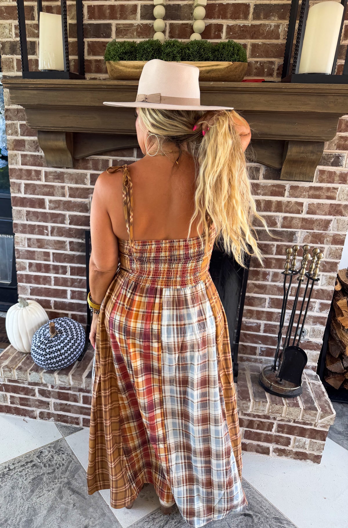 THE ASHFORD PLAID MAXI DRESS