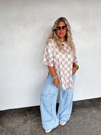 CHECK BABE SIDE SLIT TOP