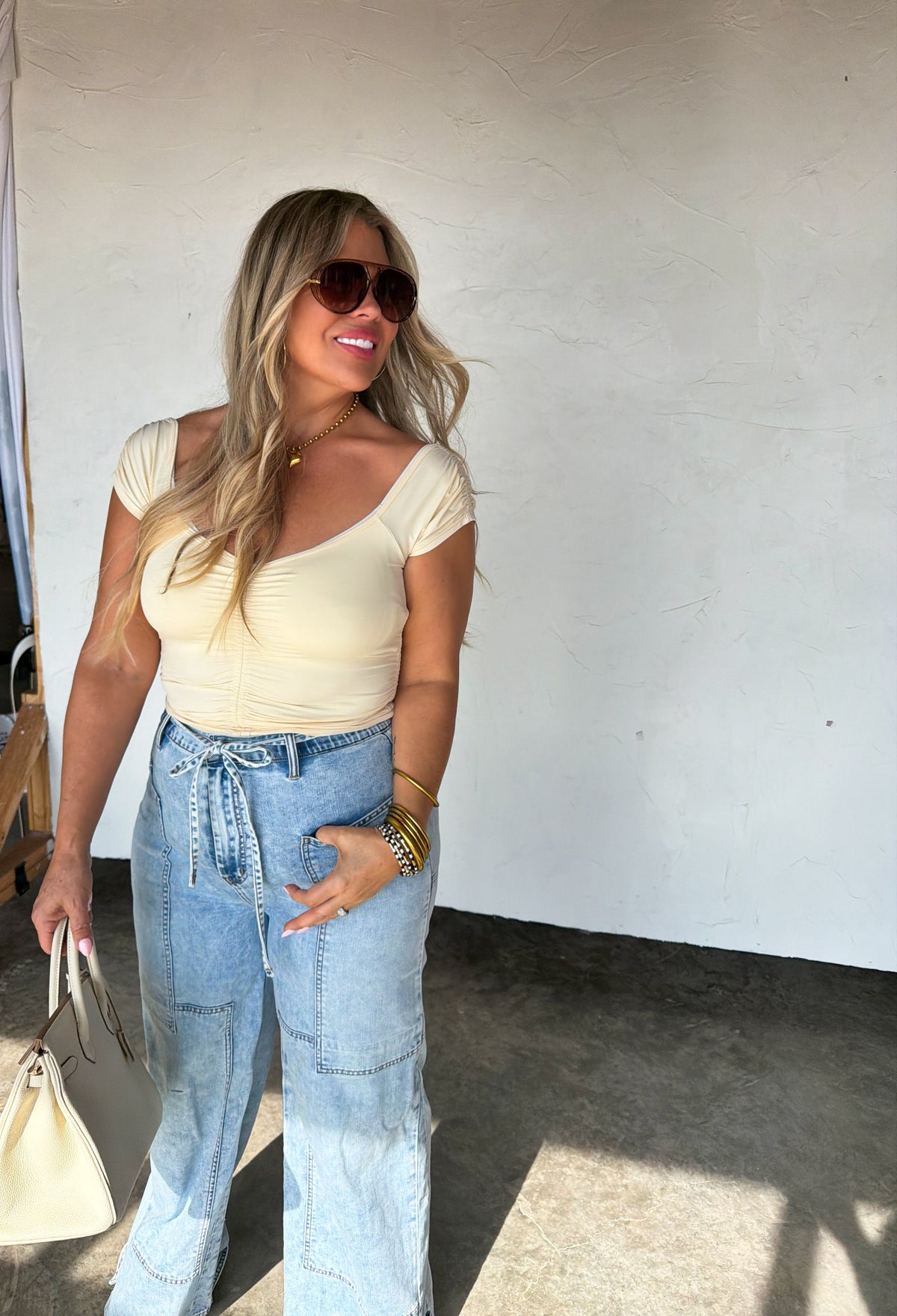 OUT AND ABOUT CAP SLEEVE TOP