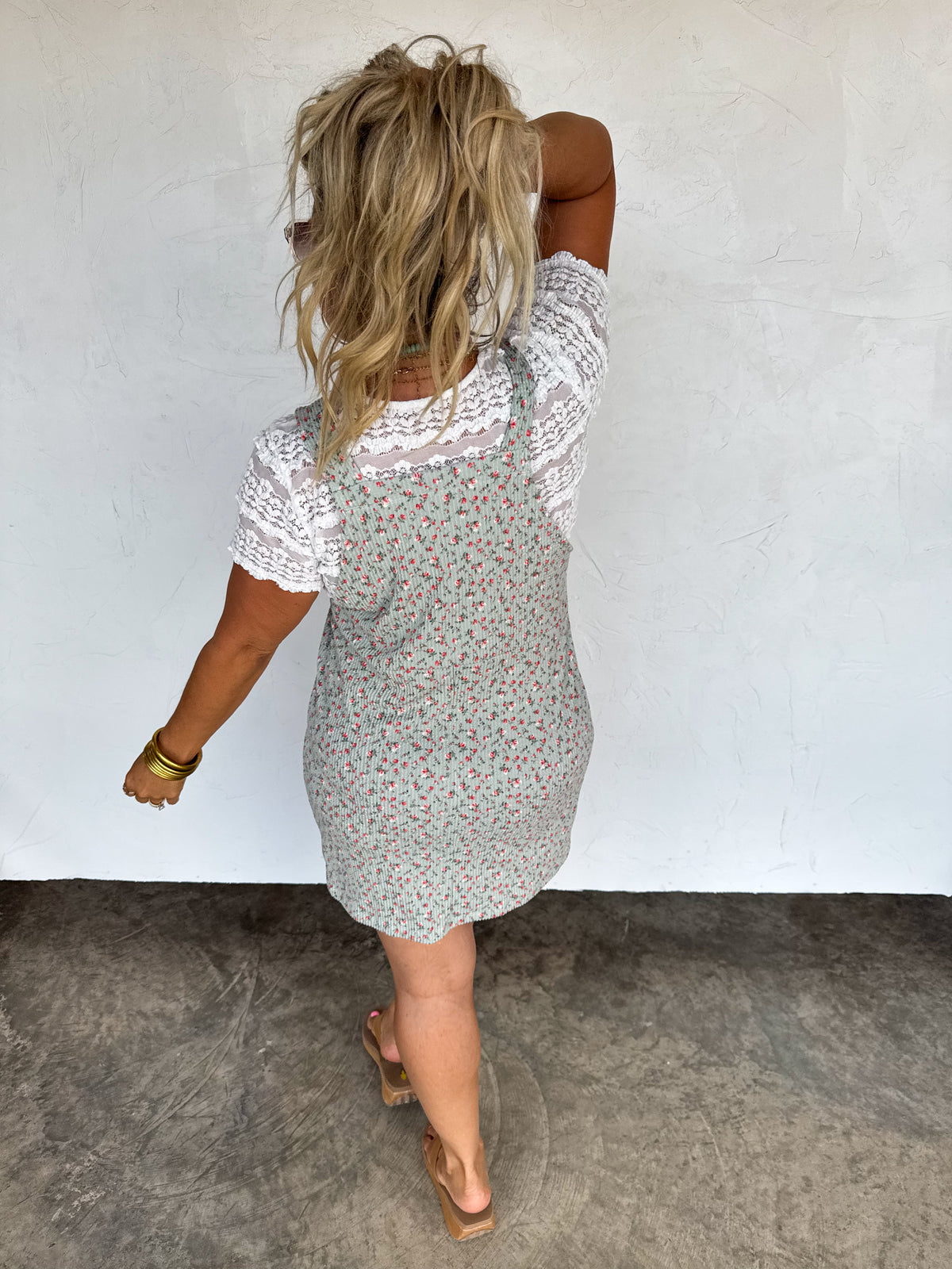 LILLY FLORAL SKIRT OVERALLS