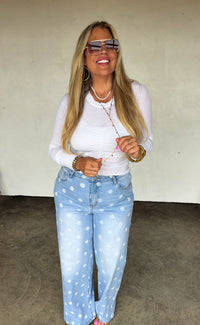PREORDER- SPOT ON POLKA DOT JEANS