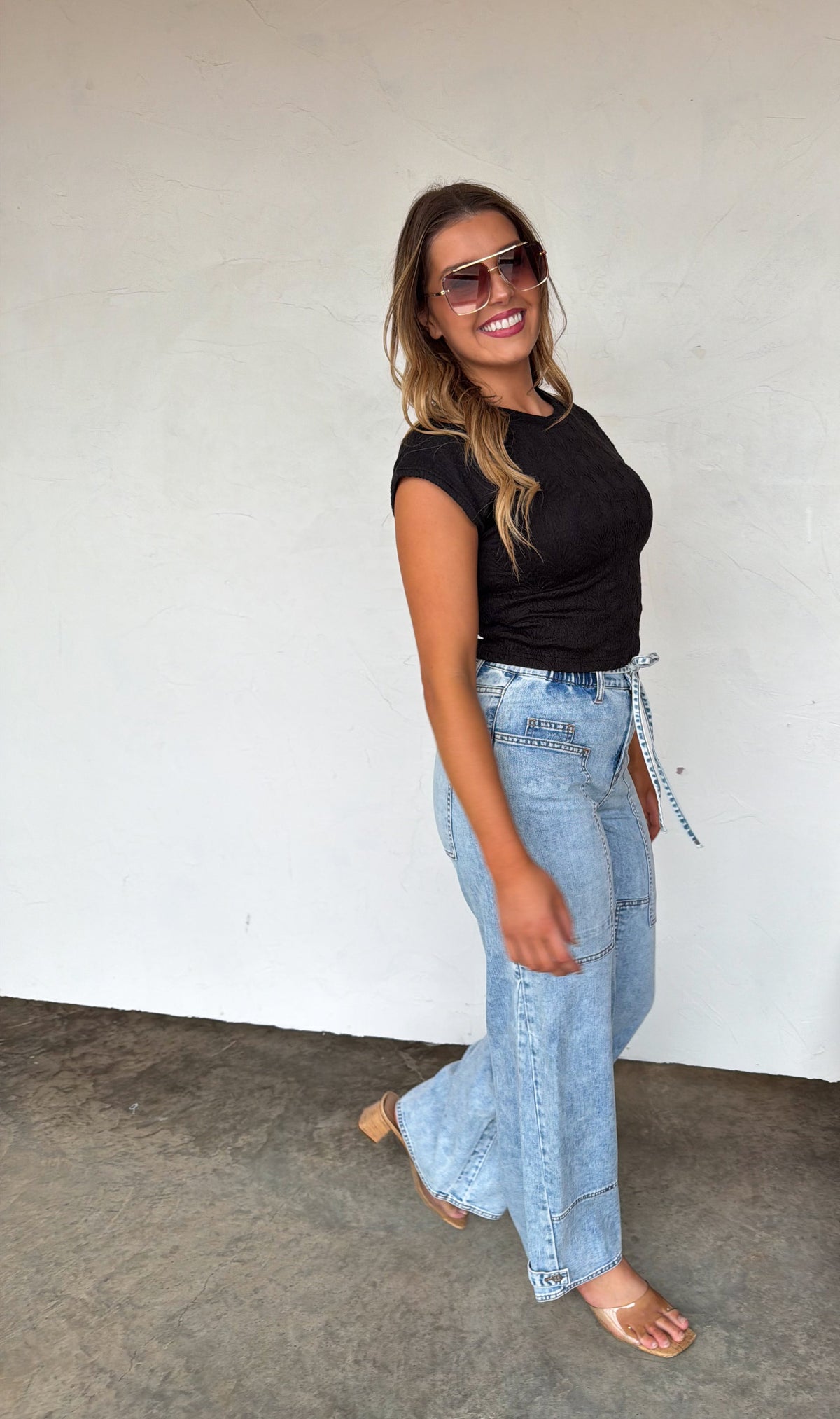 HARLEY CAP SLEEVE BASIC TOP