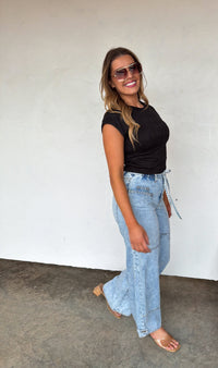 HARLEY CAP SLEEVE BASIC TOP