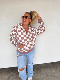 CAMO & CHECKER EASY DOES IT PULLOVER