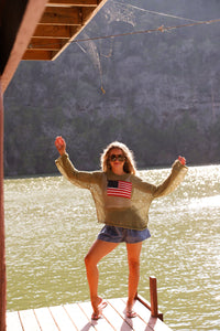 FREEDOM FLAG PATCH PULLOVER