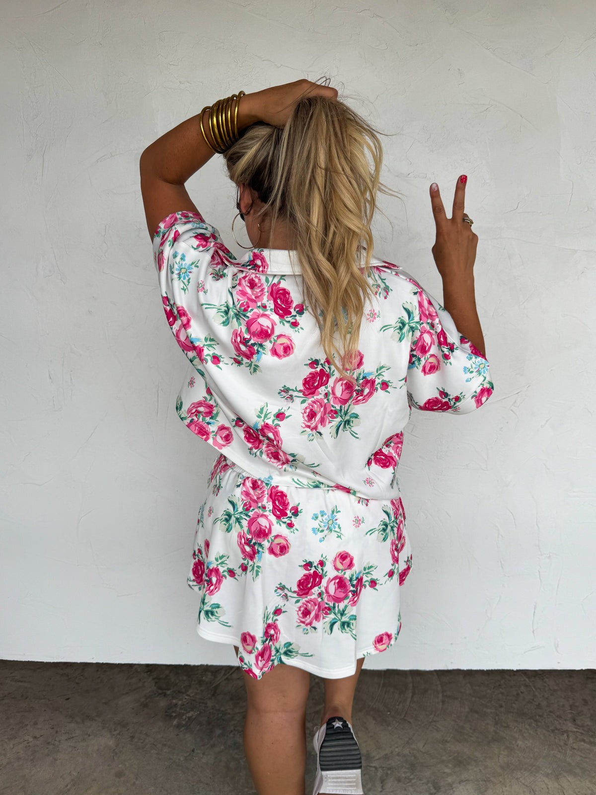 HOT TO SPOT FLORAL SKORT SET