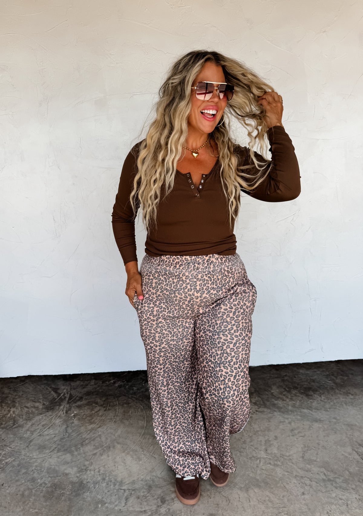 FLORAL & CHEETAH DRIFT AWAY JOGGERS