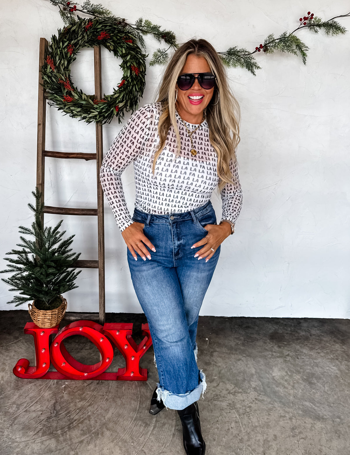 CHRISTMAS DRESS IT UP MESH TOPS