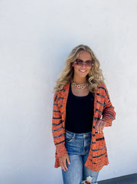 STRIPE MILEY DOT CARDIGAN