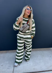 LET'S JUST LOUNGE STRIPE SET