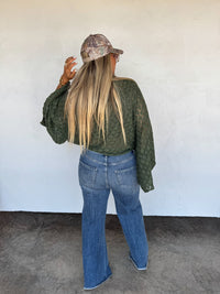 FALL COLORS FREE SPIRIT BELL SLEEVE TOP