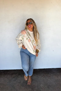 SPRING FLORAL PULLOVER