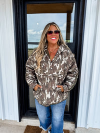 PRINTED PEYTON PUFFER JACKET