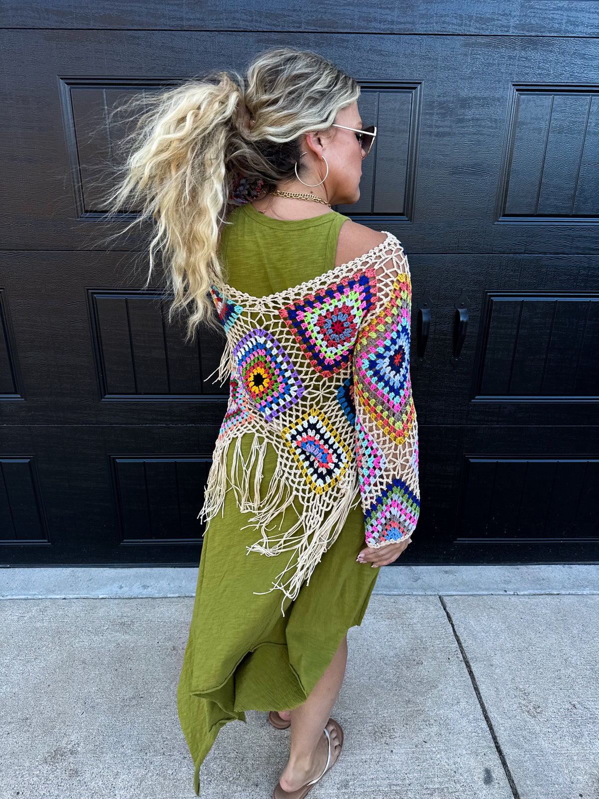 BOHO CROCHET KNIT TOP