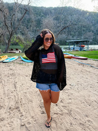 FREEDOM FLAG PATCH PULLOVER