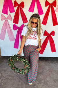 CHRISTMAS HADDIE WIDE LEG PANTS