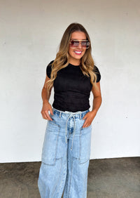 HARLEY CAP SLEEVE BASIC TOP