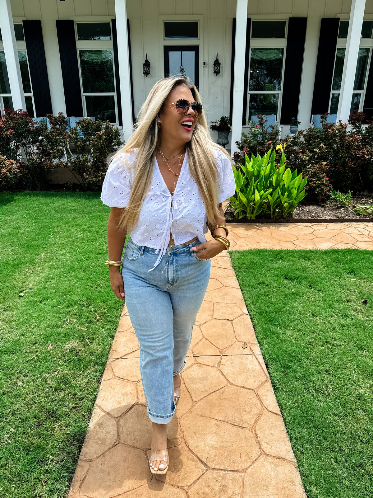 ALEXIE STRAIGHT LEG CROPPED JEANS