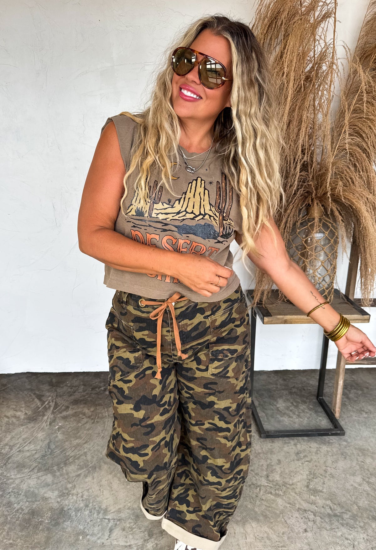 BROGAN CAMO BARREL JEANS