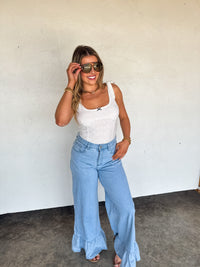 SUMMER ROMANCE EYELETT BODYSUIT