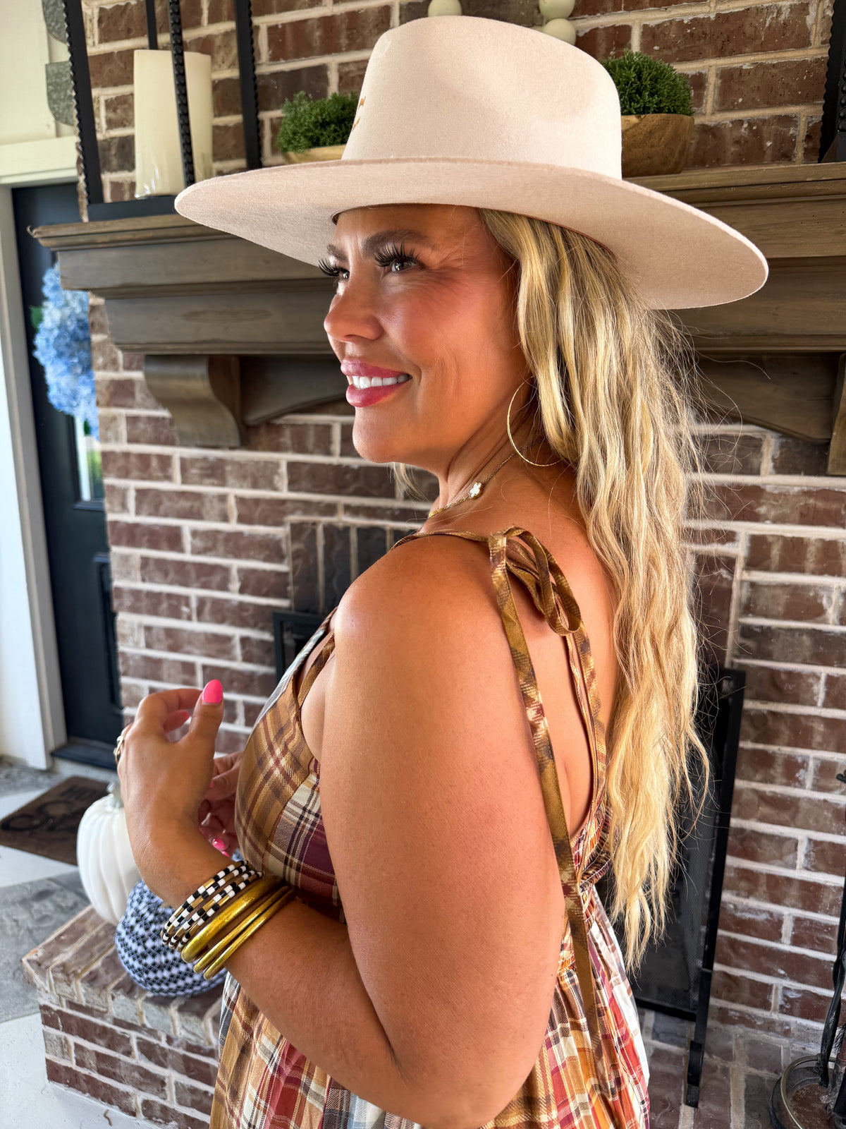 THE ASHFORD PLAID MAXI DRESS