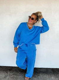 FADED FEELS VNECK PULLOVER