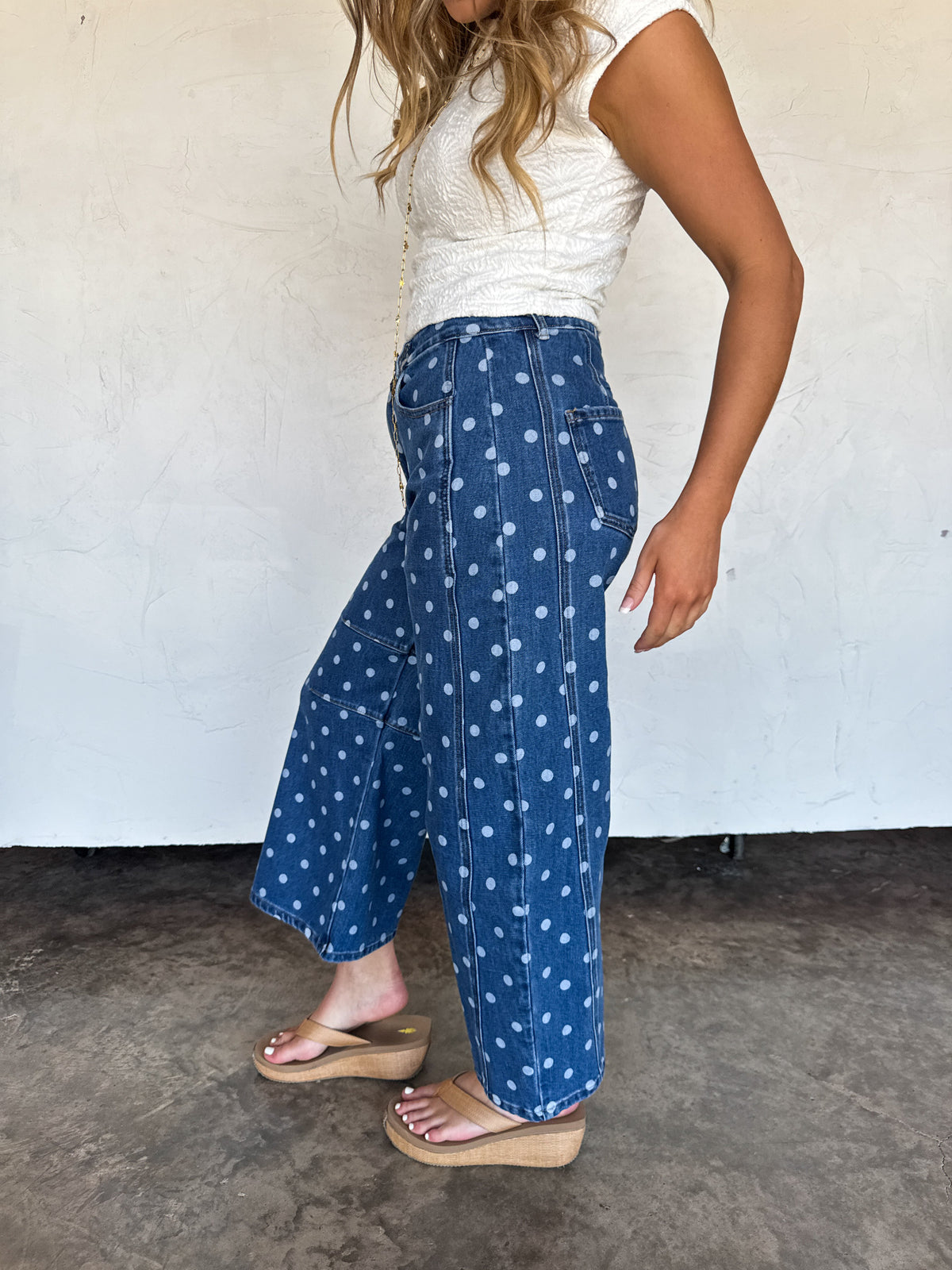 DARLING DOT BARREL JEANS