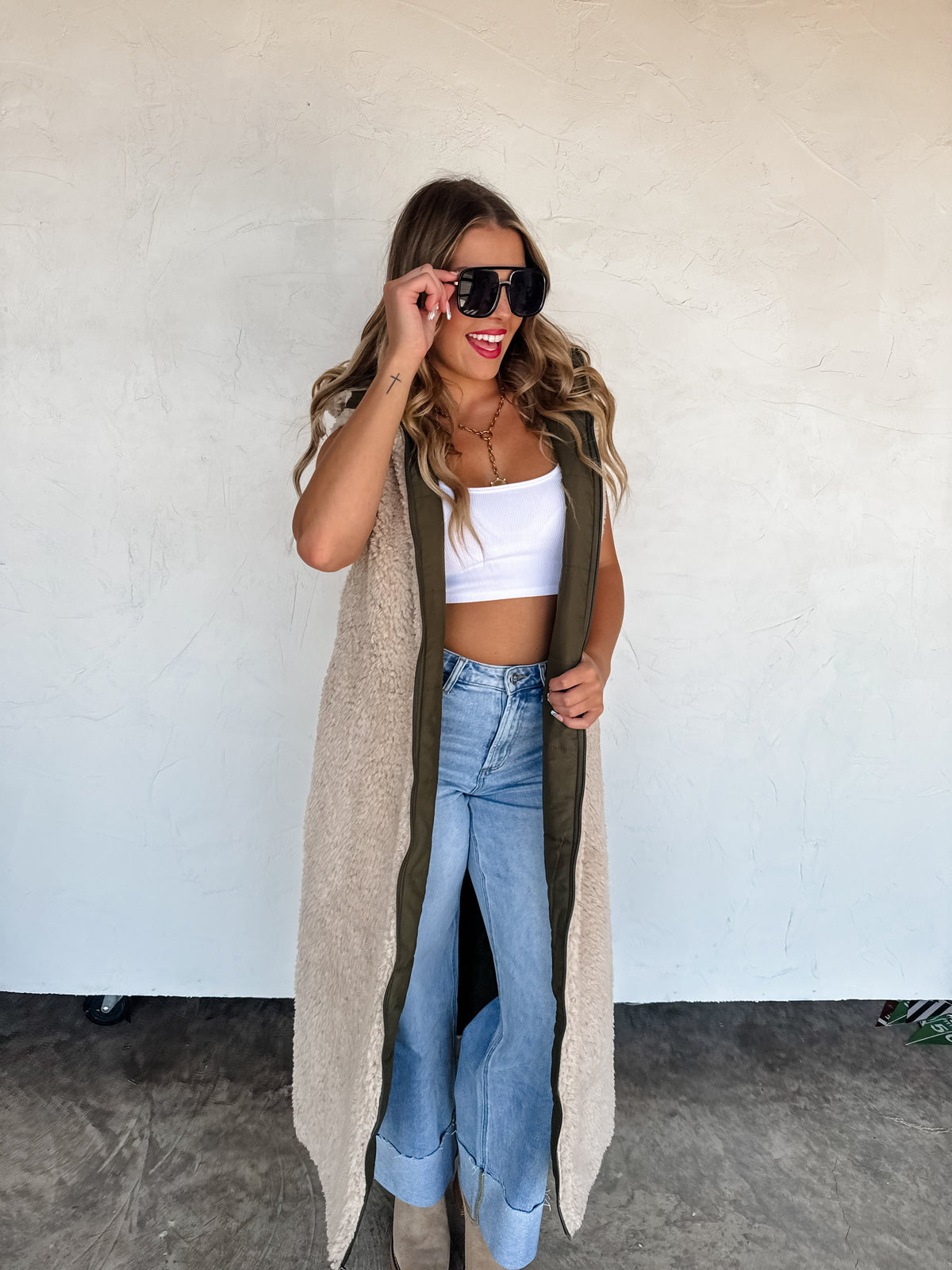 REVERSIBLE SHERPA PUFFER VEST