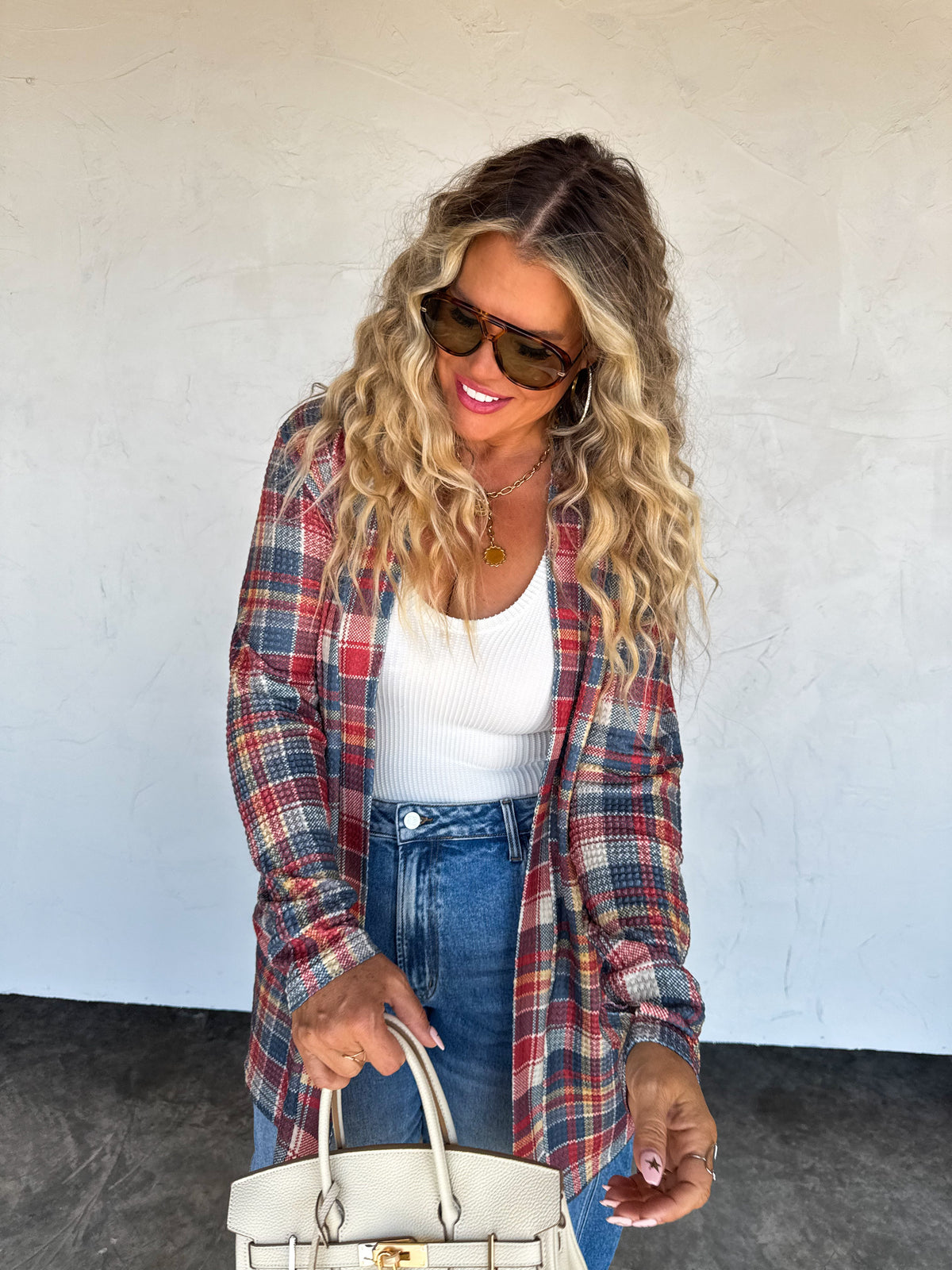 PLAID LOLA CARDIGANS