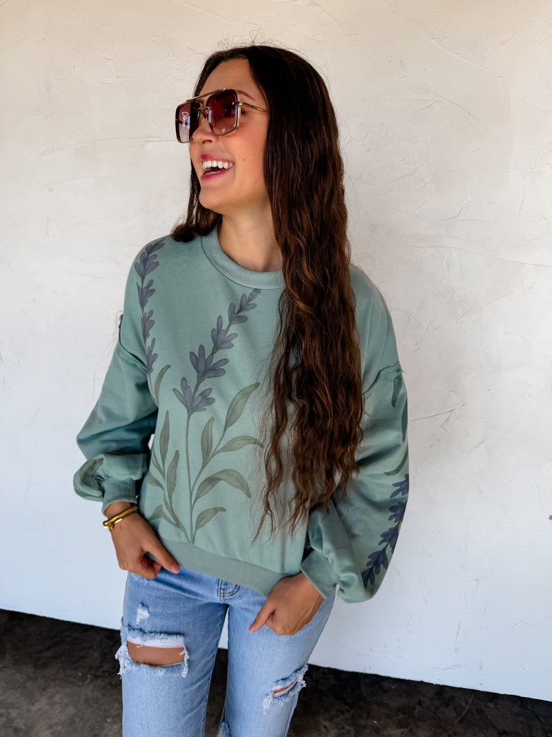 SPRING FLORAL PULLOVER