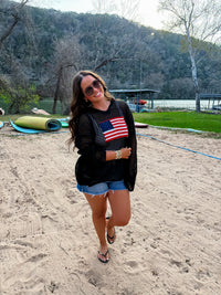 FREEDOM FLAG PATCH PULLOVER