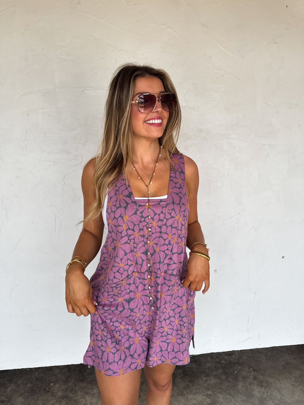 DENIM DAISIES- BEACH PLEASE ROMPER