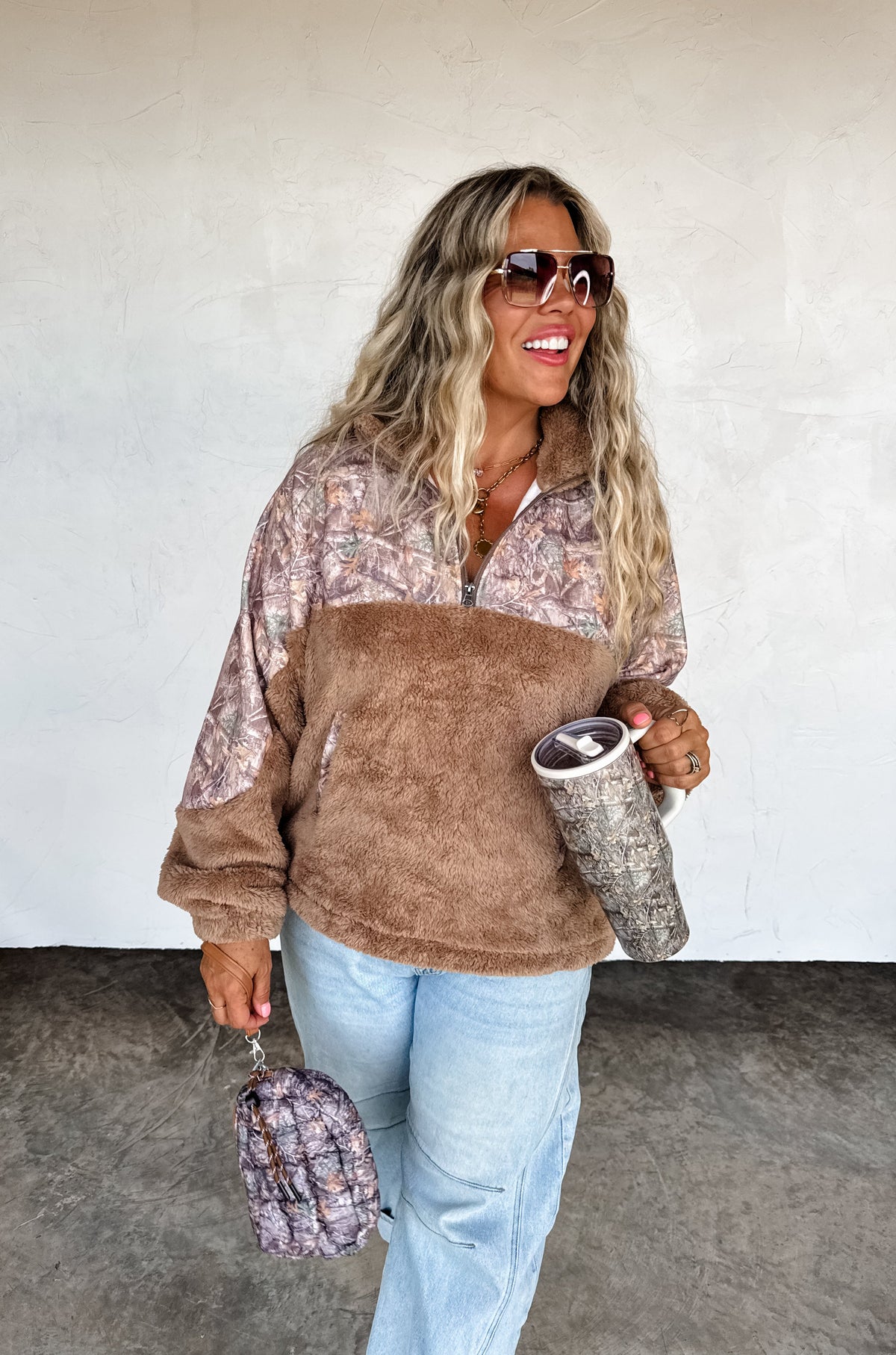 CAMO SHERPA PULLOVER