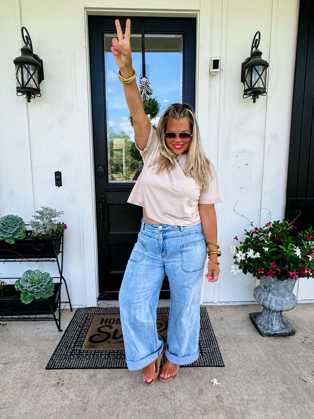 CLOVER FRONT POCKET JEANS