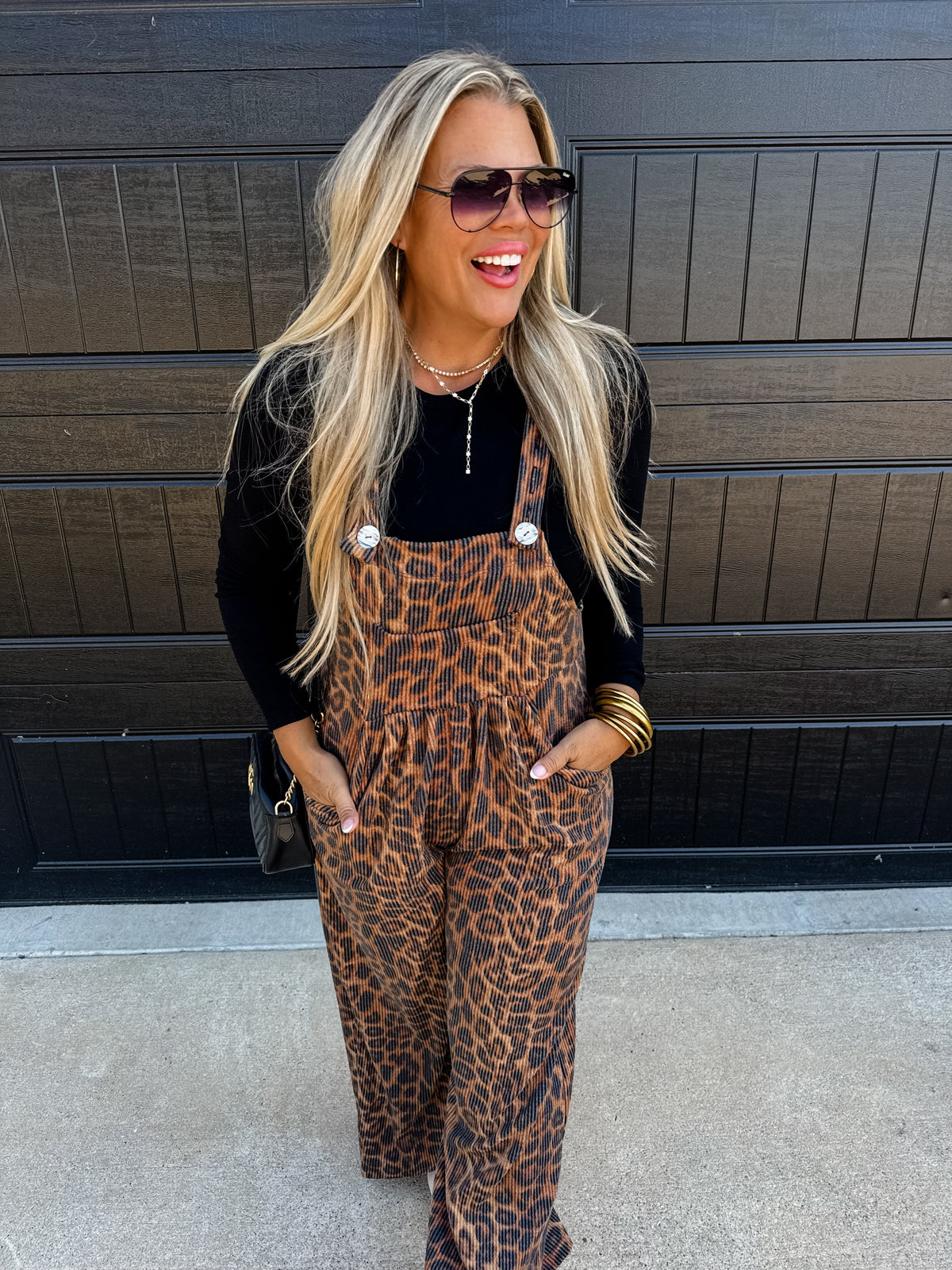 CHEETAH KARLI BOHO OVERALLS