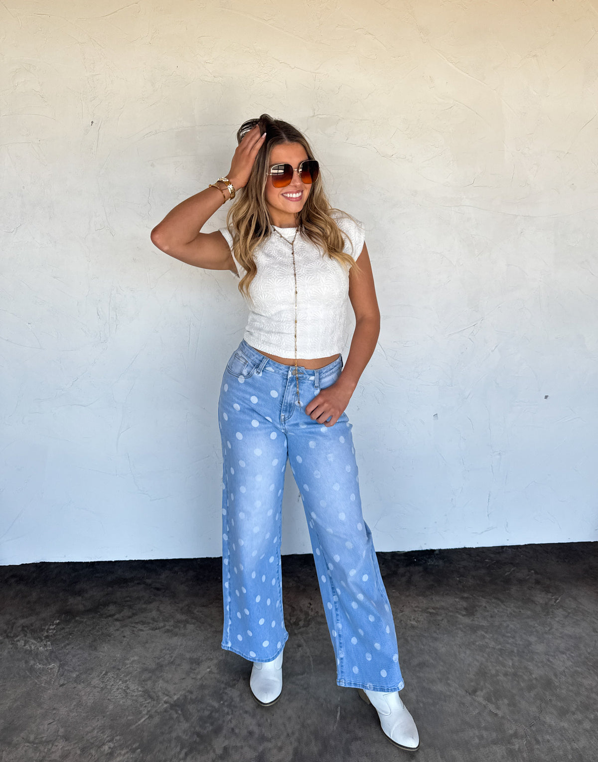 PREORDER- SPOT ON POLKA DOT JEANS