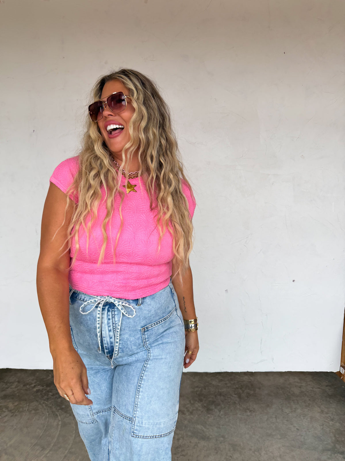 HARLEY CAP SLEEVE BASIC TOP