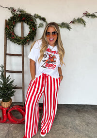 CHRISTMAS VERTICAL VIBES STRIPE PANTS