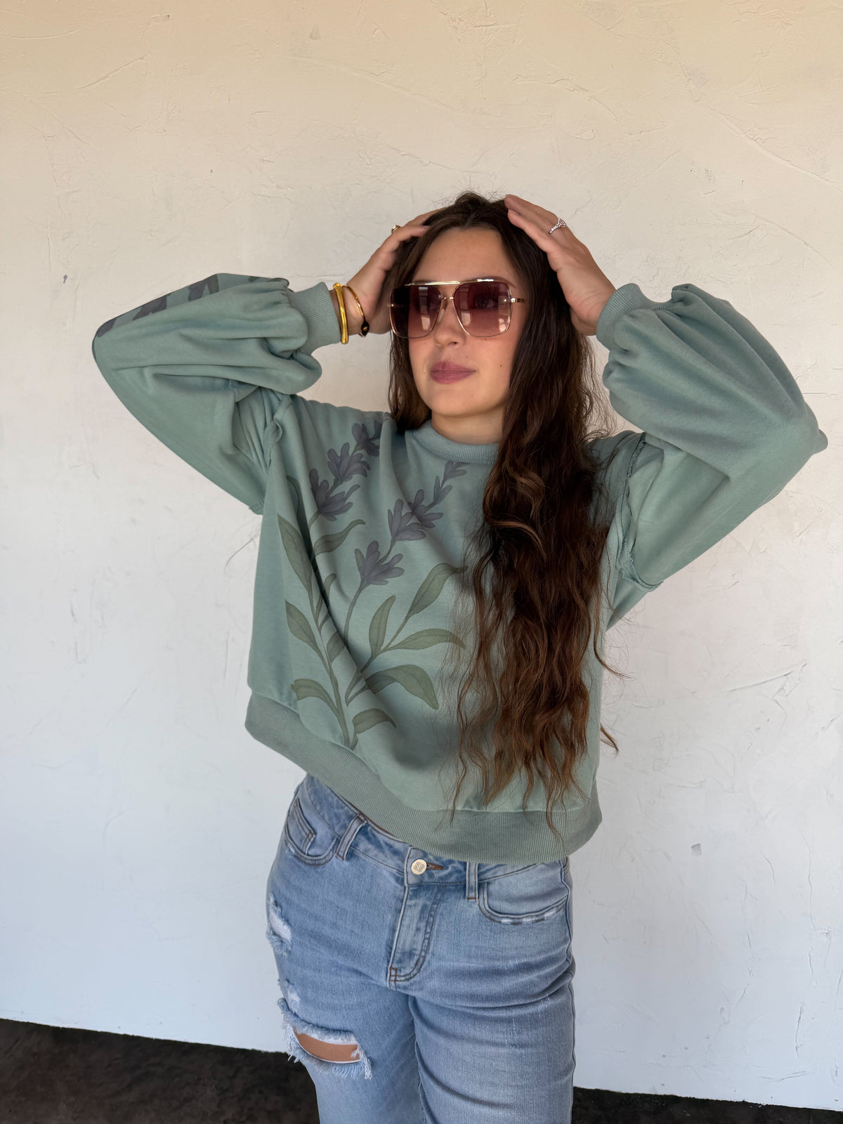 SPRING FLORAL PULLOVER