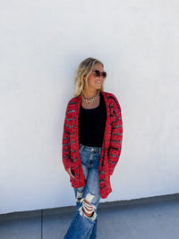 STRIPE MILEY DOT CARDIGAN
