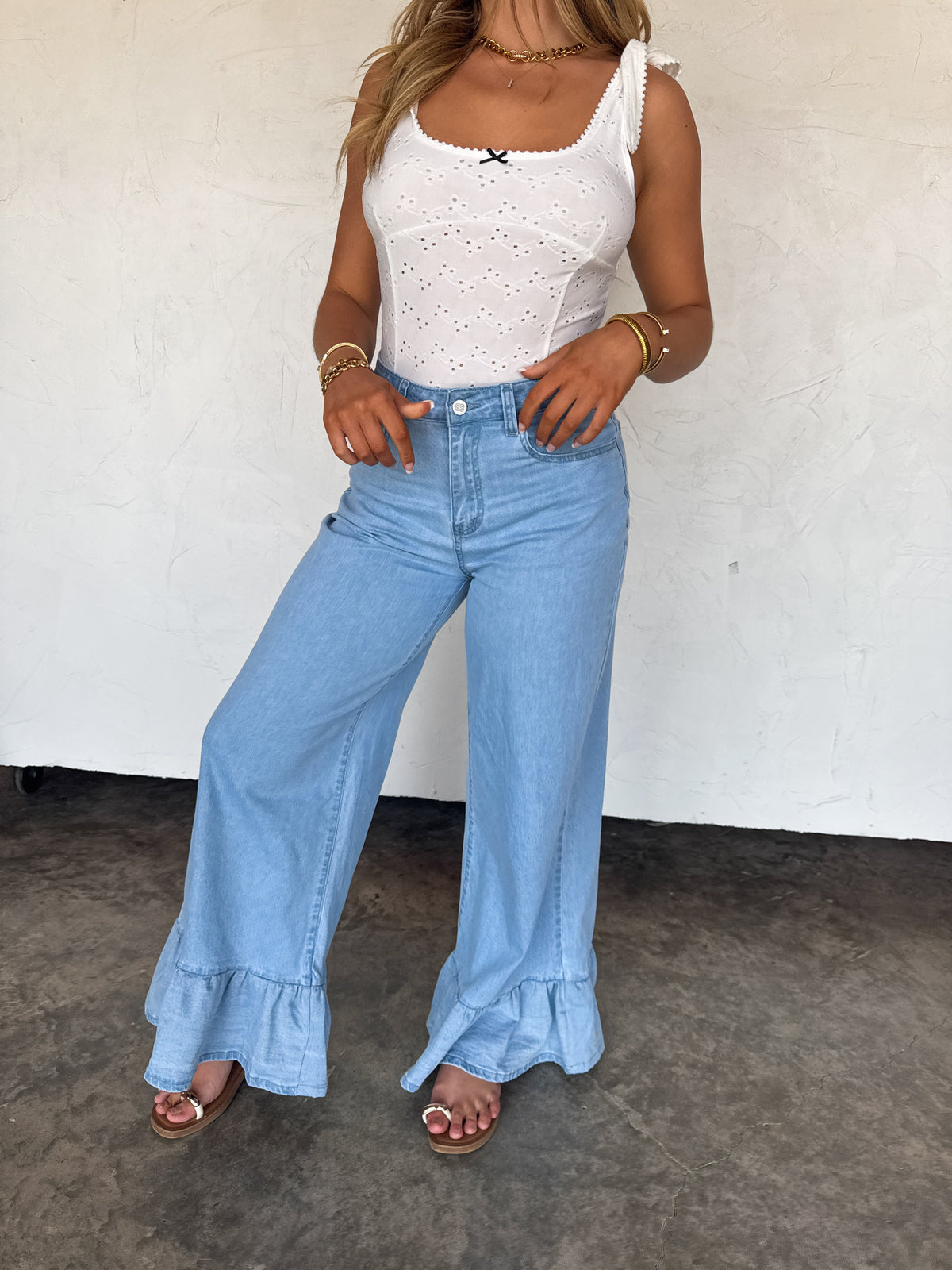 SUMMER ROMANCE EYELETT BODYSUIT