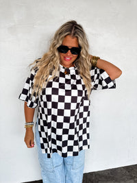 CHECK BABE SIDE SLIT TOP