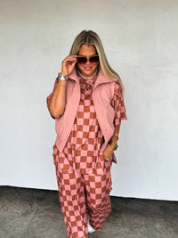 CHECK BABE SIDE SLIT TOP