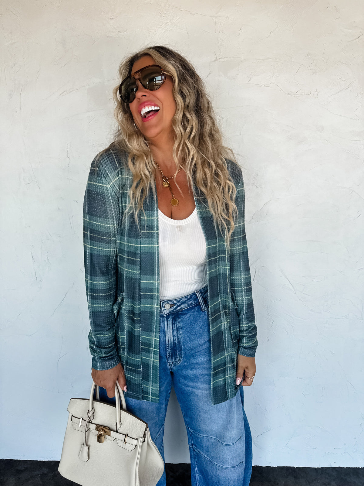 PLAID LOLA CARDIGANS