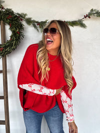 CHRISTMAS MEG PULLOVER PONCHO
