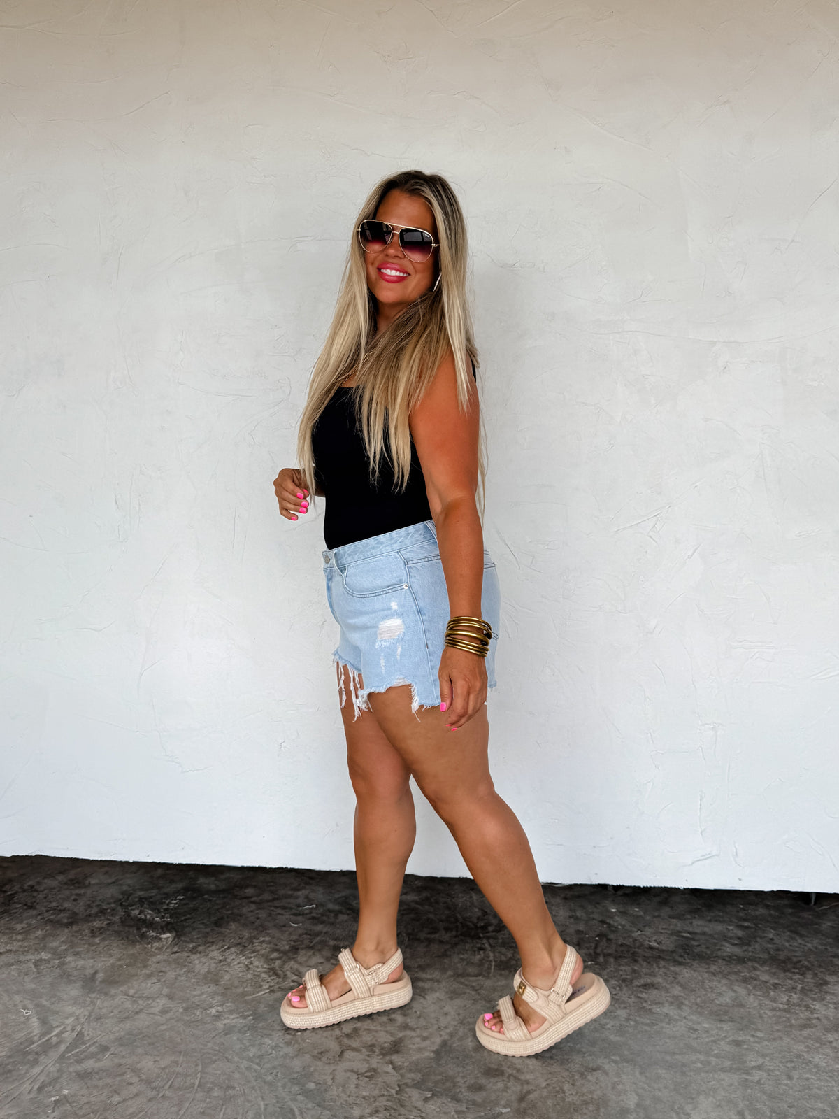 SUNKISSED CUTOFF SHORTS